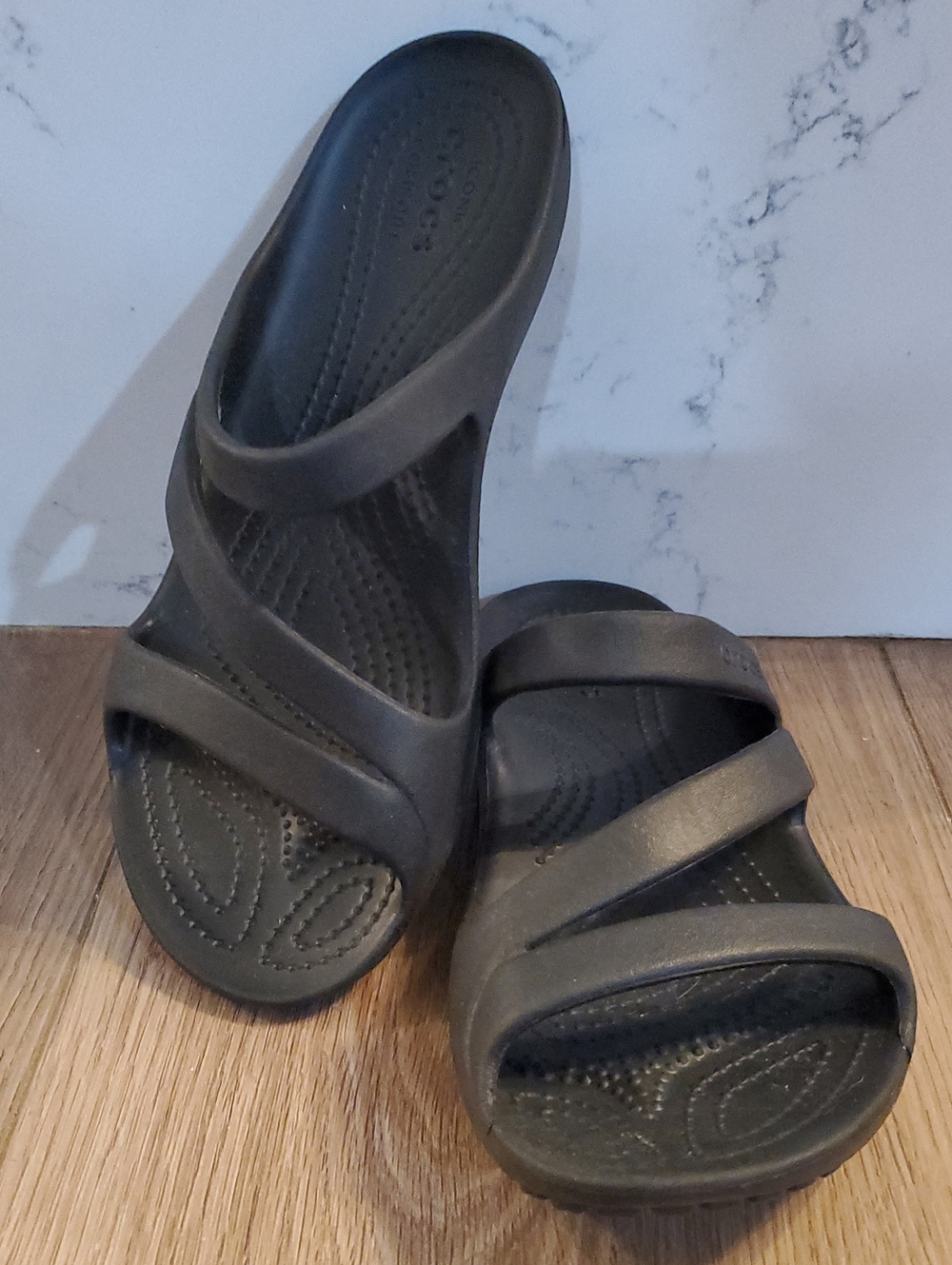 Crocs Women's Black Slip-On Comfort Sandals